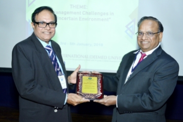 Dr. Pawan Kumar Chugan is conferred with “AIMS International Distinguished Service Award – 2018 for his significant contribution towards management education and AIMS International. Award presented by Dr. Om Prakash Gupta, President AIMS Houston, USA in its 16th International Conference at Symbiosis Institute of Management Studies (SIMS), Pune - Jan. 3, 2019