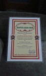 Rashtriya Gaurav Award and Certificate of Excellene - 2016